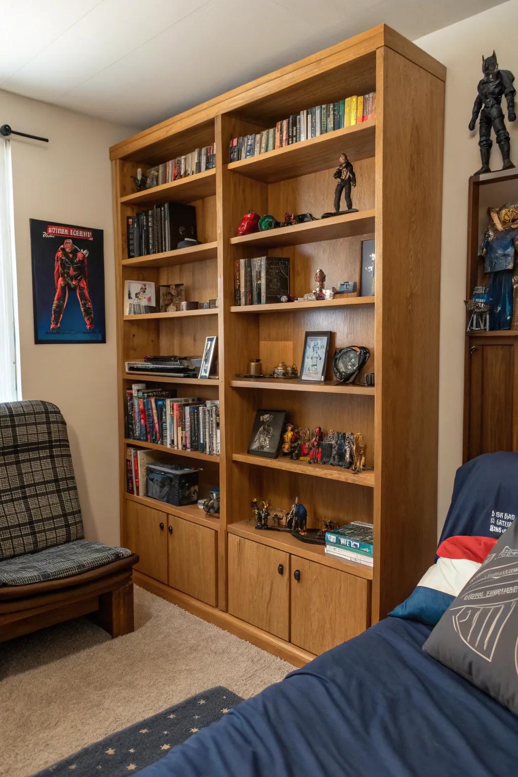 Showcase your passions and memories with a personalized display. 📚 #PersonalTouch #DormIdeas