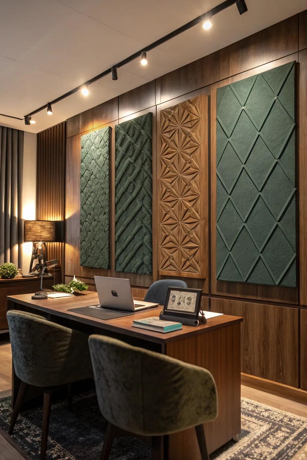 Enhance focus with stylish acoustic panels. 🔇 #QuietZone #OfficeInspiration