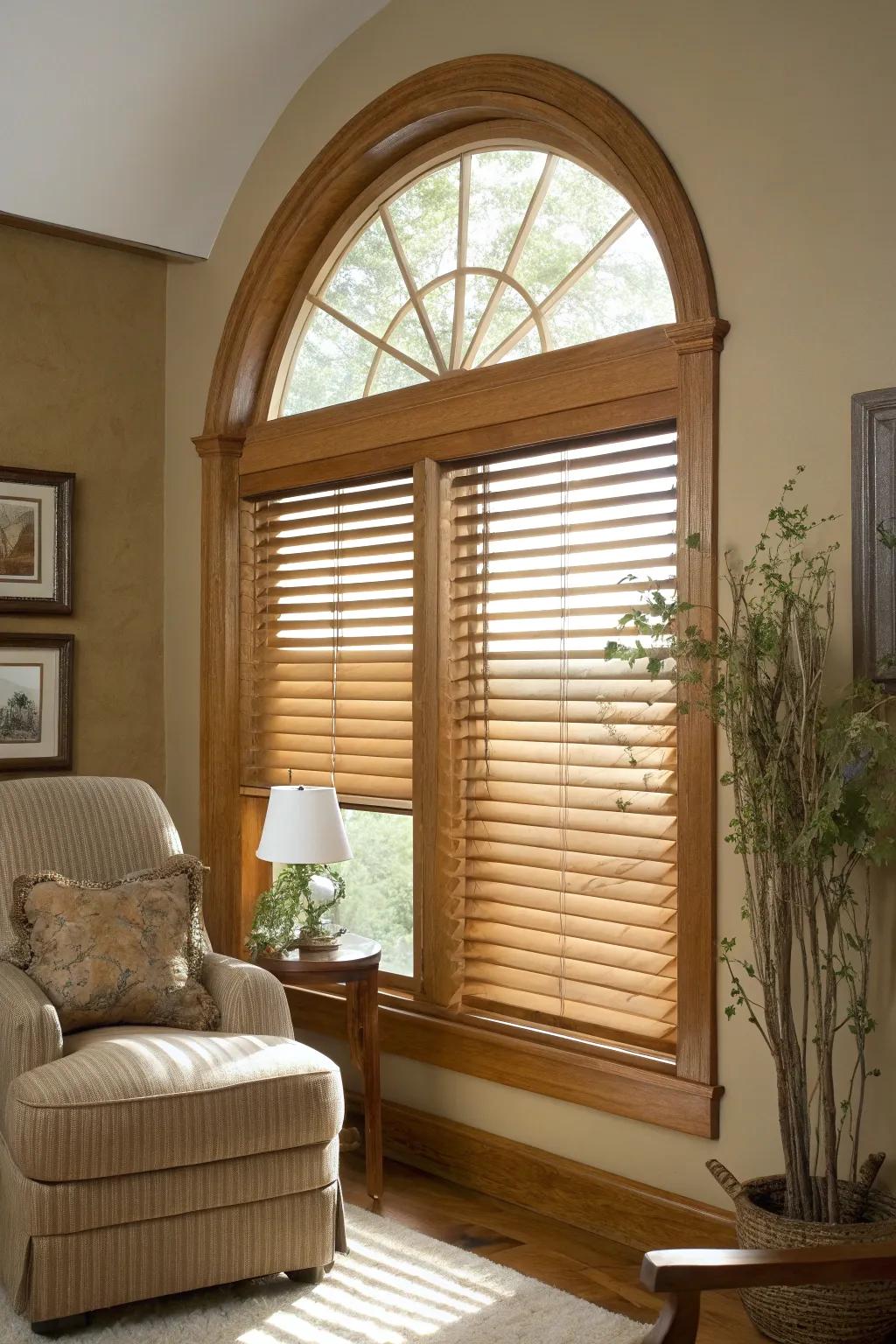 Get the charm of wood without the maintenance with faux wood blinds, perfect for any room.
