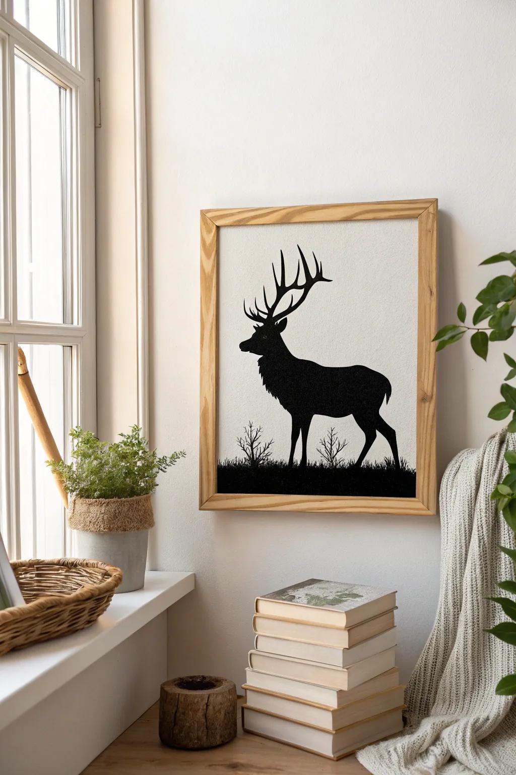 Wildlife silhouettes add majestic beauty to any room.