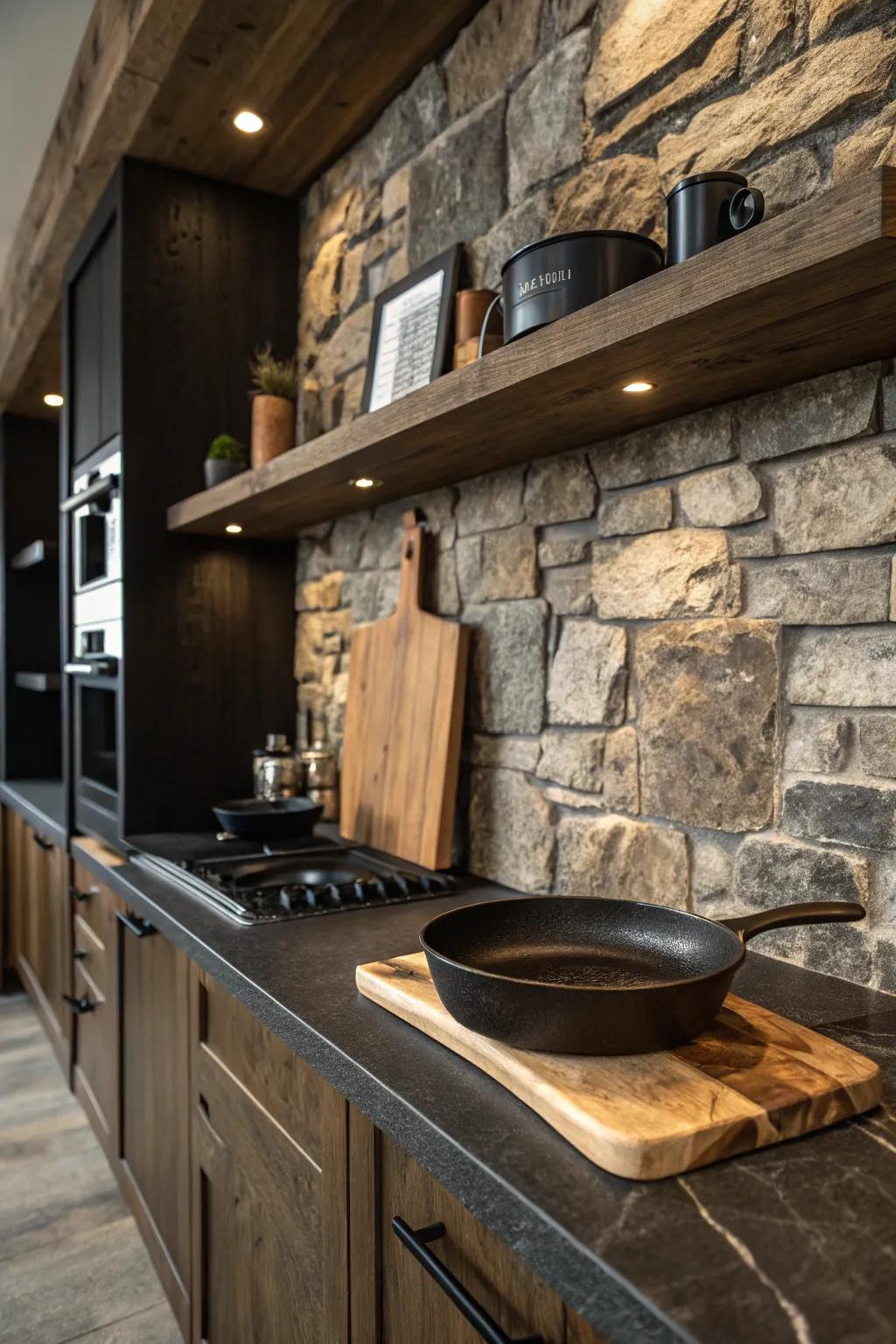 Textured walls add dimension and warmth, making your kitchen feel both inviting and stylish.