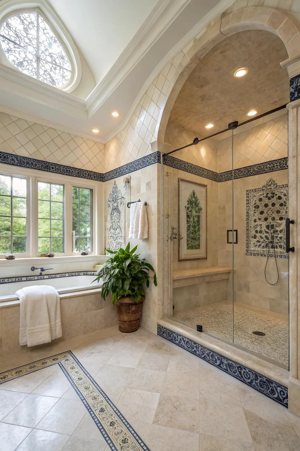 Experience the freedom of an open-concept wet room that seamlessly blends elegance with functionality.