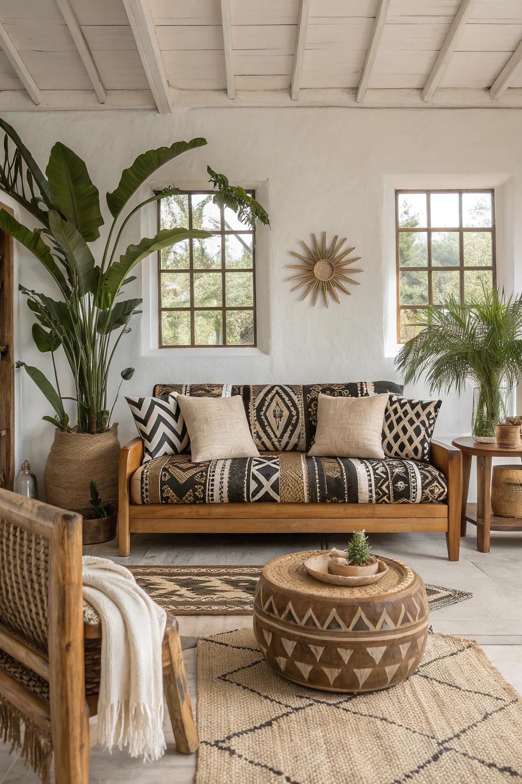 Mix and match patterns for a vibrant, eclectic safari vibe. 🎨 #PatternPlay #DecorTrends #SafariInspired