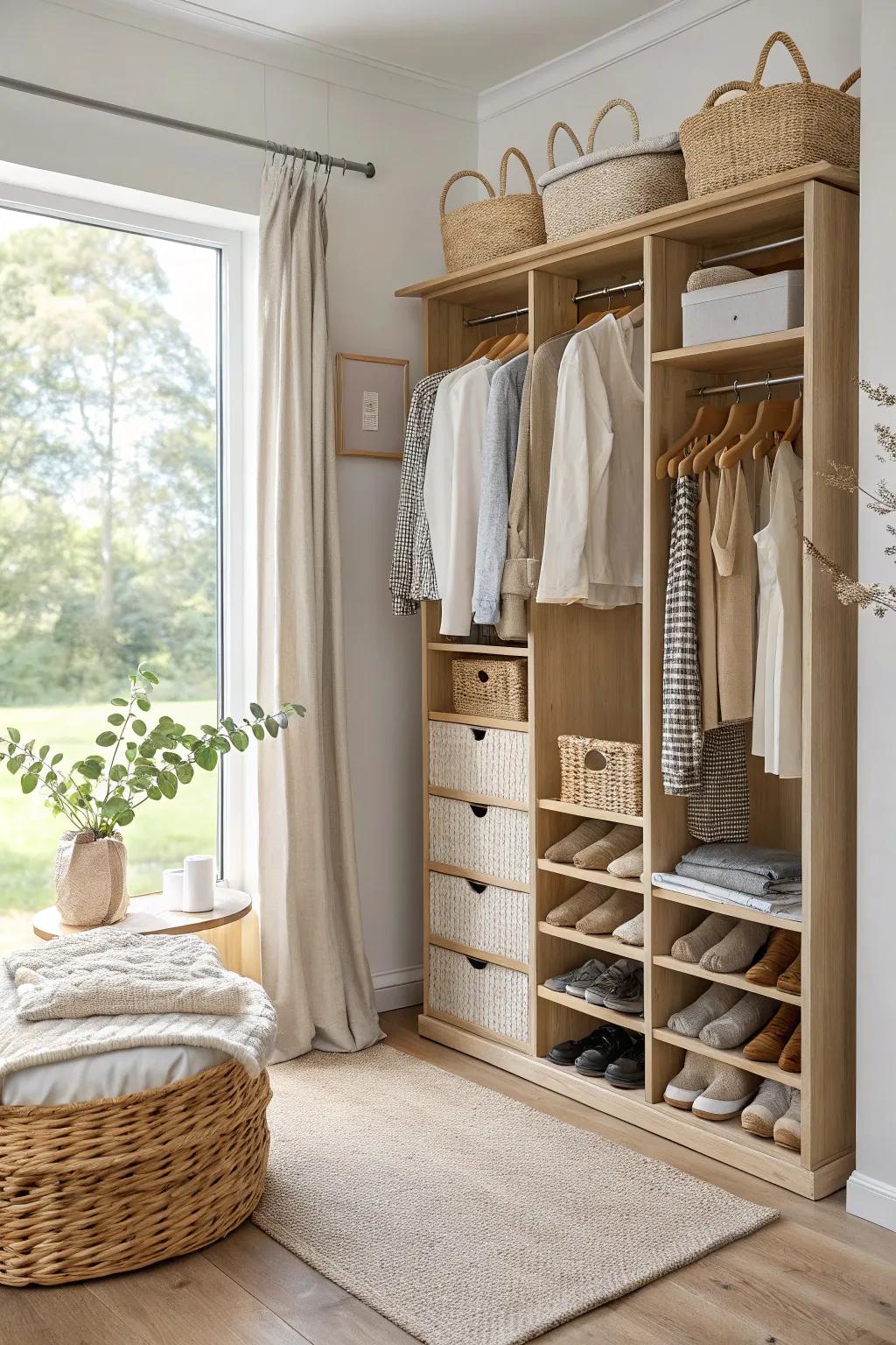 Hang it up and keep it neat with hanging organizers. 👠👜 #OrganizedLiving #SpaceSaver