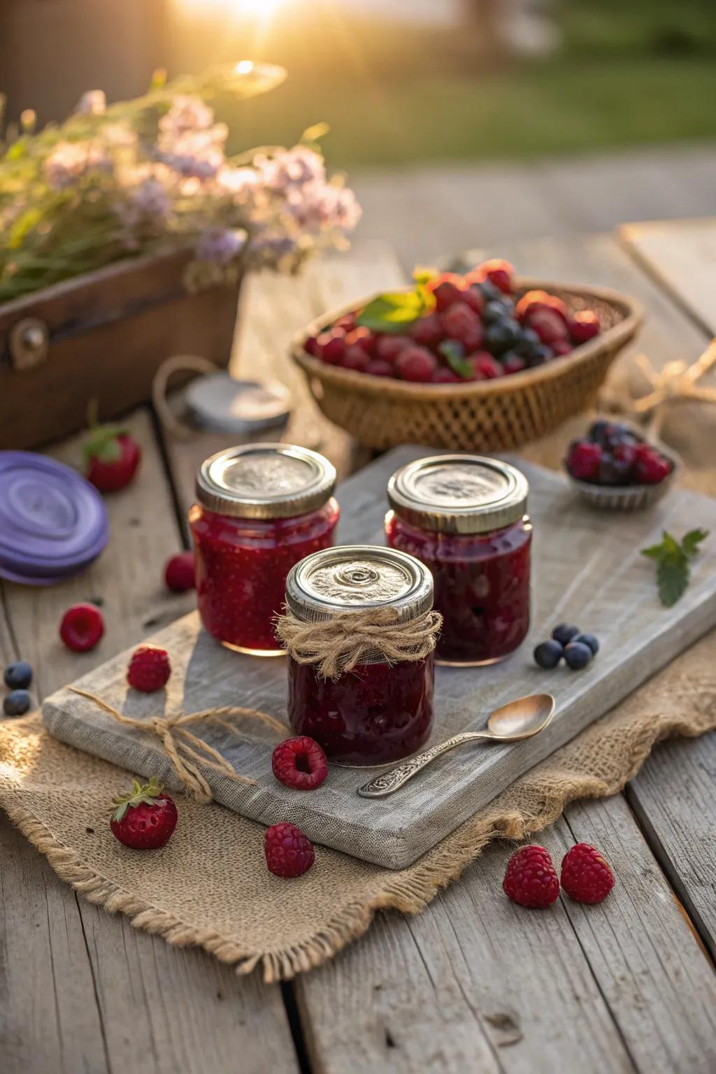 Delight in the taste of homemade with a selection of seasonal jams that bring sweetness to any occasion.