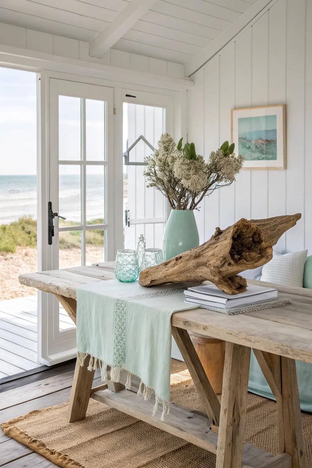 Create natural beauty at home with decorative driftwood. 🌿🌊 #NaturalDecor #CoastalLiving