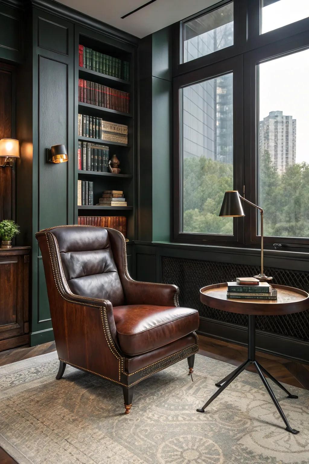 Find inspiration in a tranquil retreat space within your office.