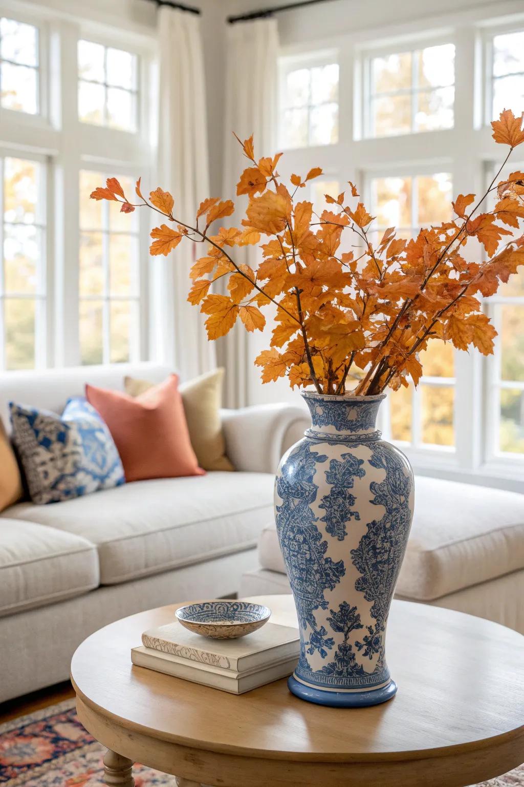 Seasonal decor pairs beautifully with chinoiserie for festive elegance. #SeasonalDecor #FestiveElegance