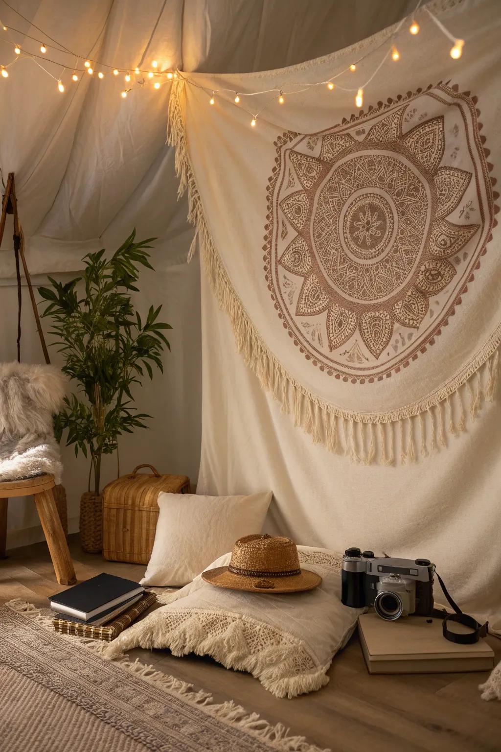 Elevate your design with ceiling decor that adds a new dimension. 🌌 #CeilingDecor #RoomInspiration #IndieStyle