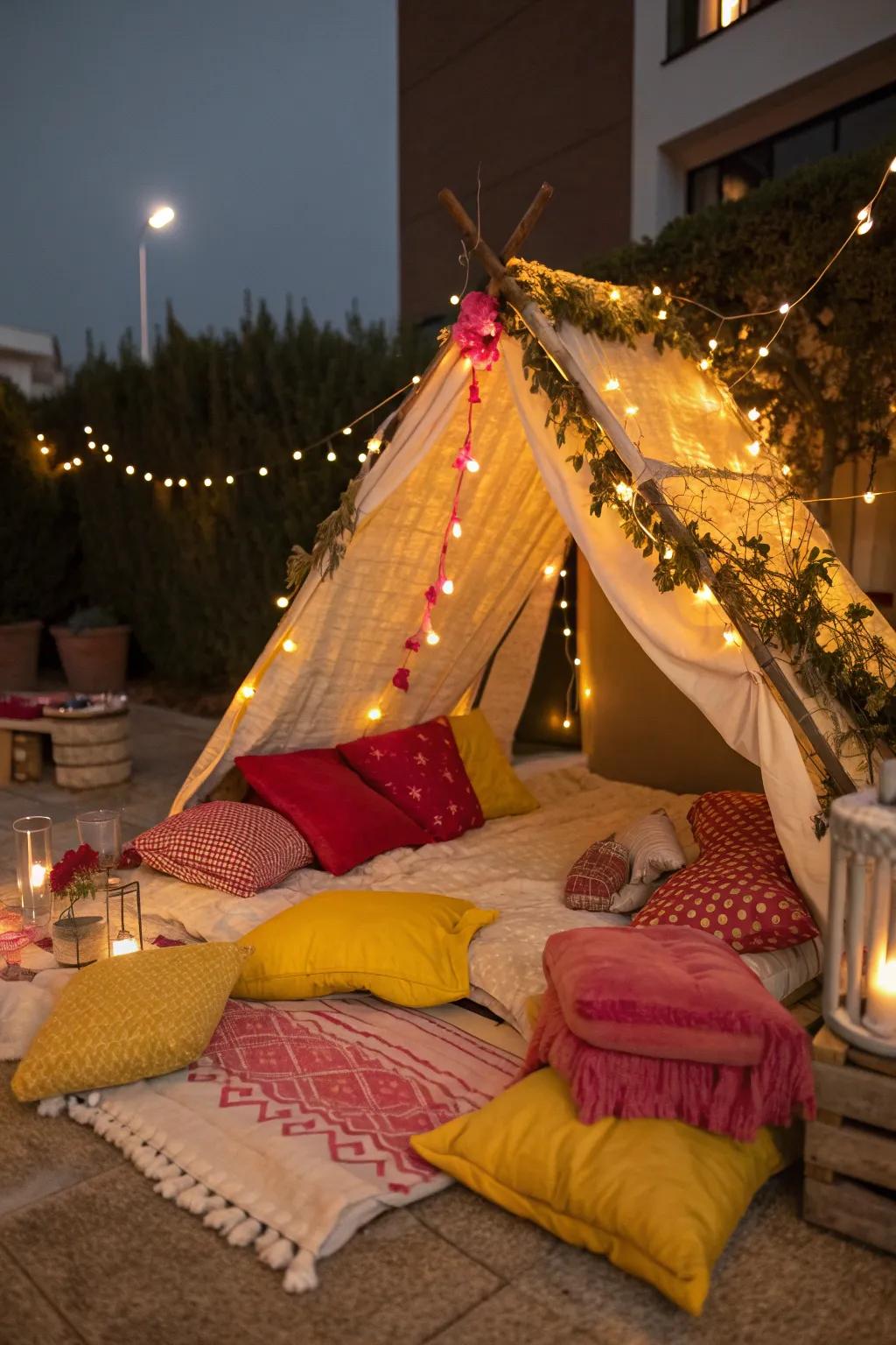 Transform your living room into a magical hideaway where dreams and laughter abound. 🏰 #BlanketFort #PlayfulLove