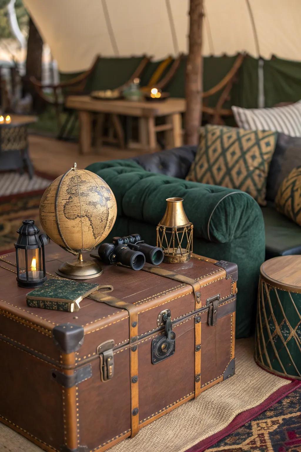 Add a touch of nostalgia with vintage finds that double as stylish storage.