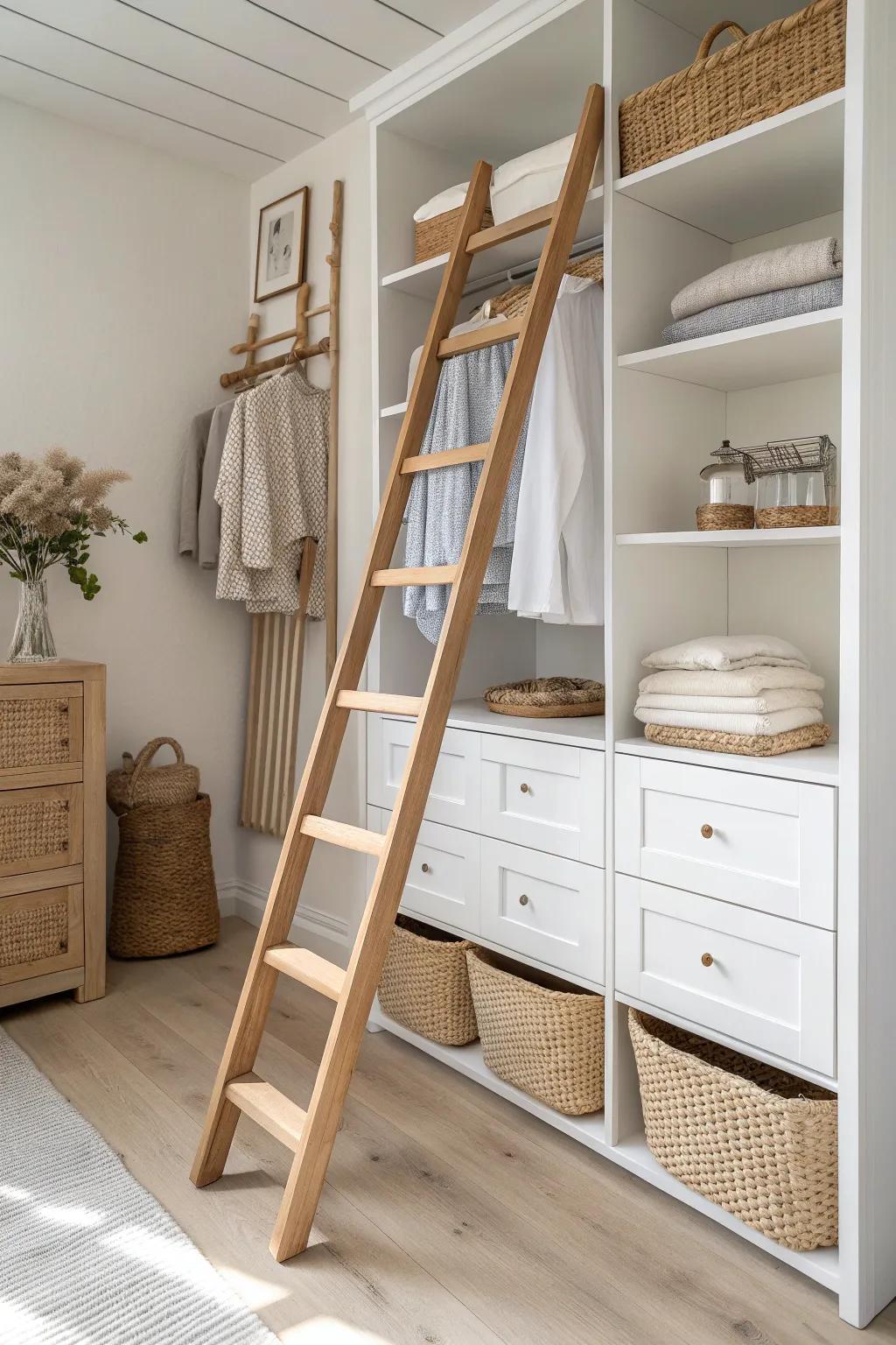 Reach new heights and add charm with a decorative ladder.