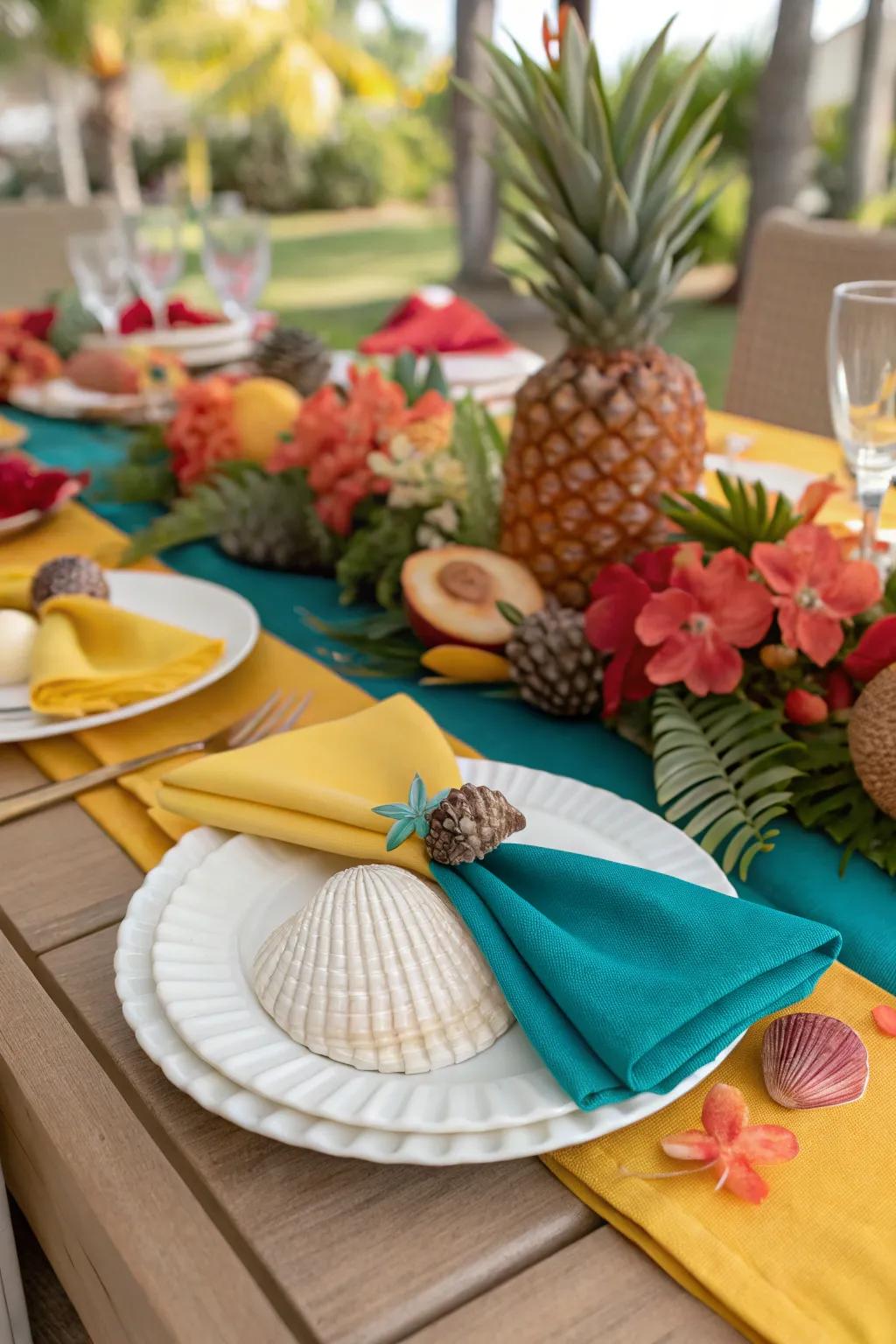 Elevate your table with seashell napkin holders that add a charming touch of coastal elegance!