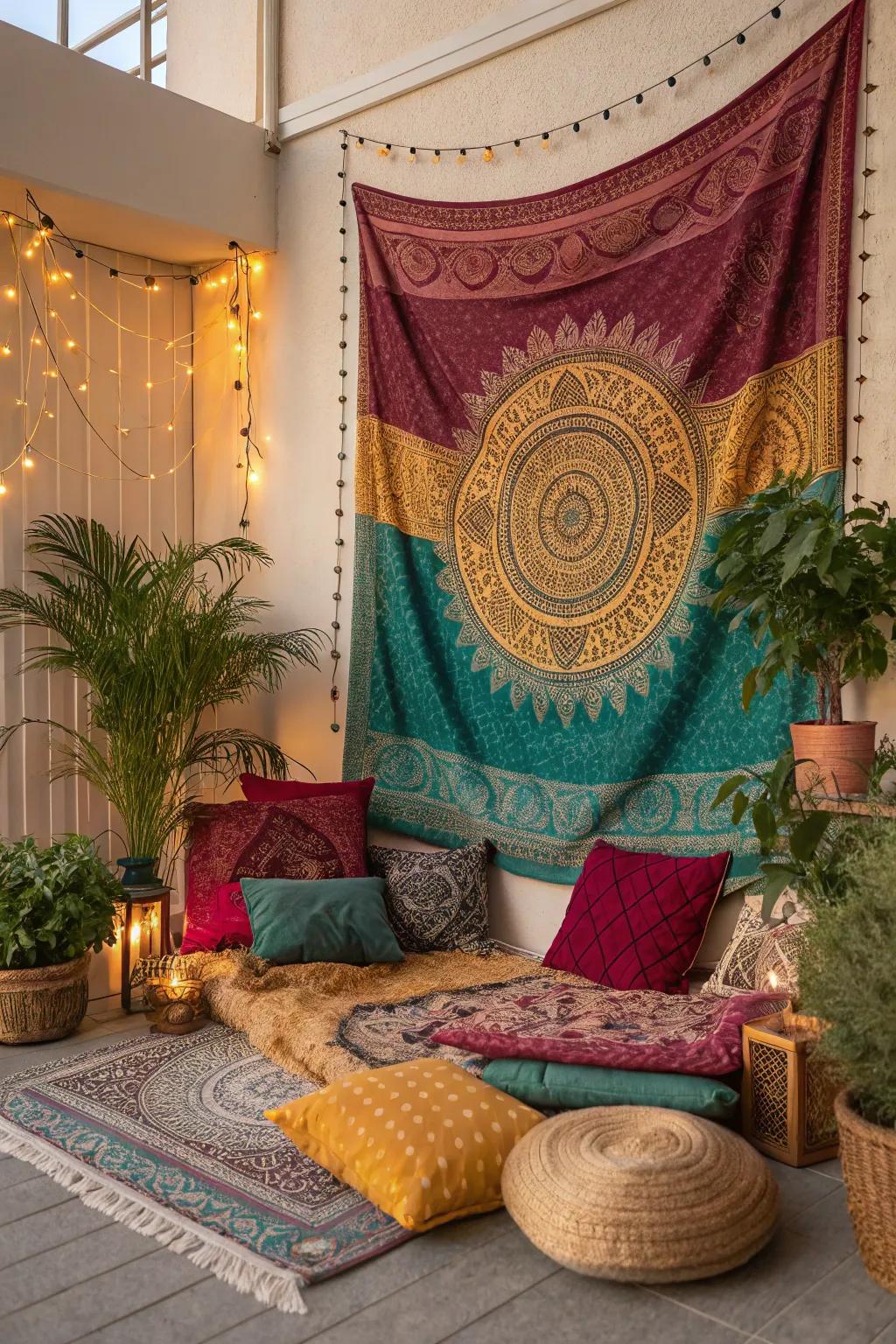 Wrap your walls in warmth with vibrant tapestries that tell a story.