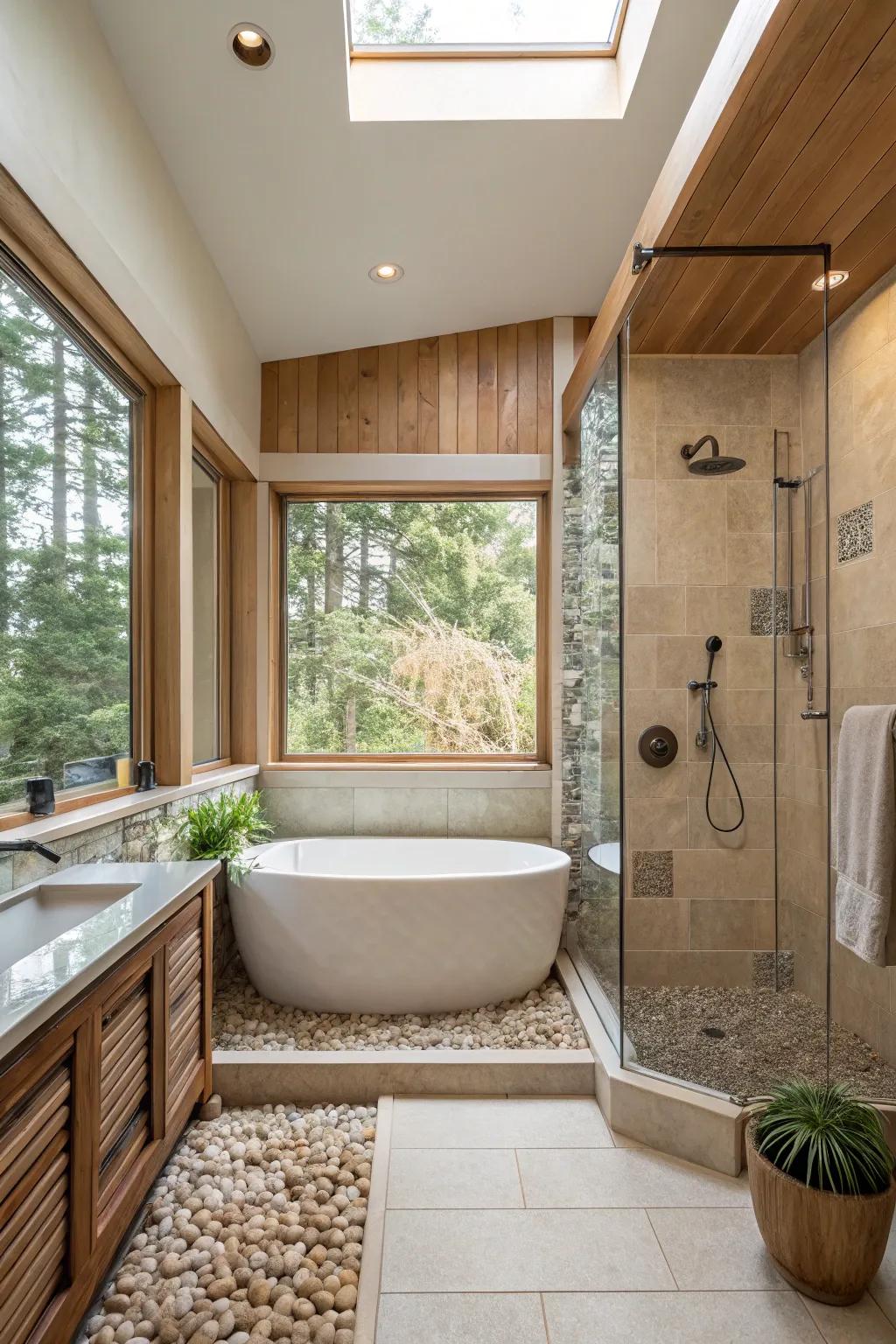 Textural elements add depth and visual intrigue to your bathroom design.