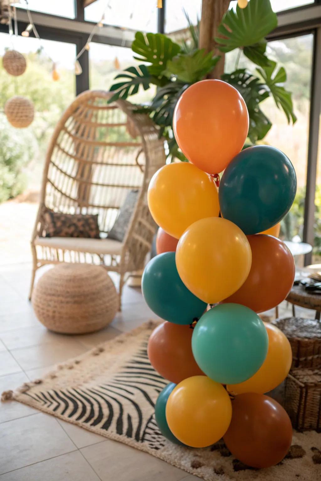 Bring a sense of fun and celebration with earthy balloons that surprise and delight.