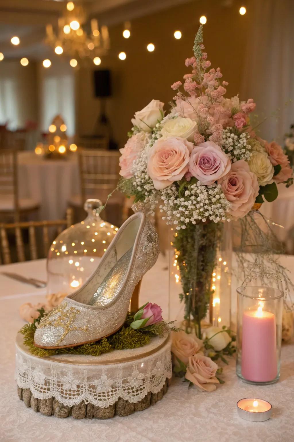 Step into a fairytale with enchanting centerpieces that tell a story. #FairytaleFantasy #BridalMagic