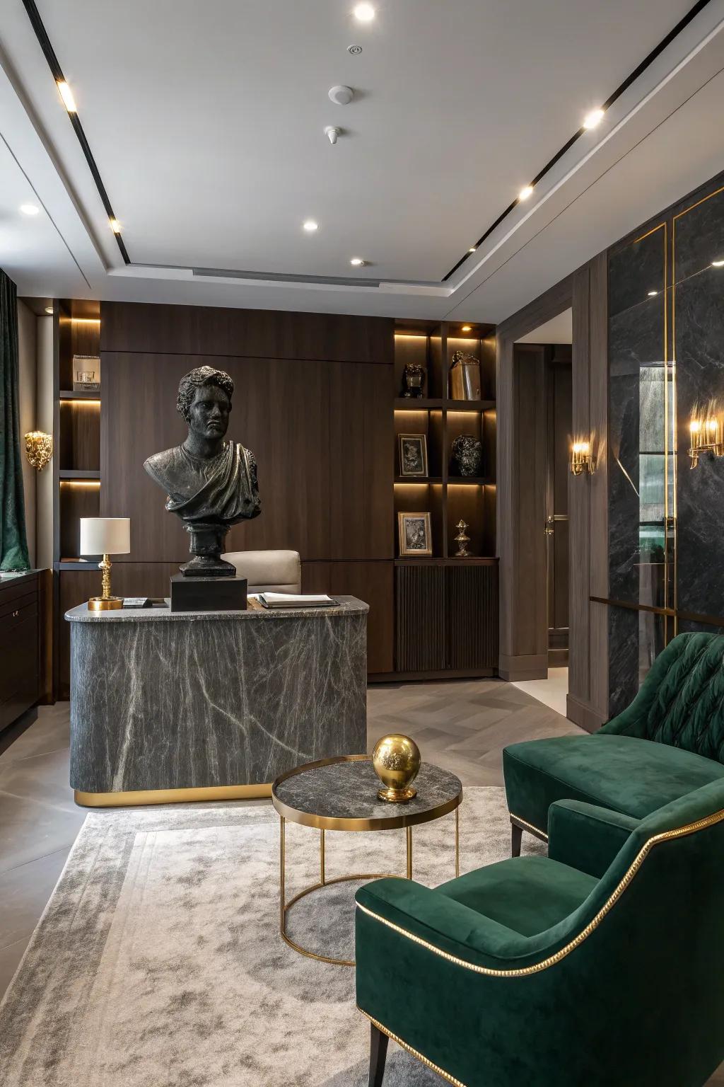 Turn heads with sculptural art in your office. 🎨 #ArtisticSpaces #OfficeElegance