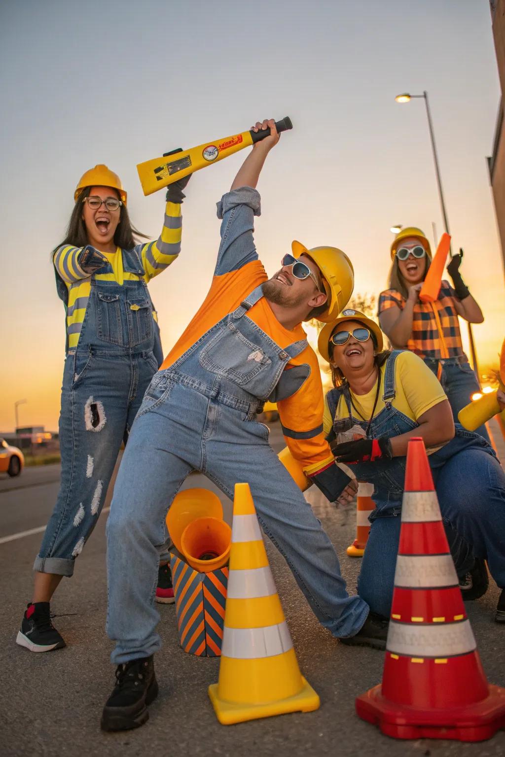 Construct a memorable Halloween with these creative construction worker costumes!