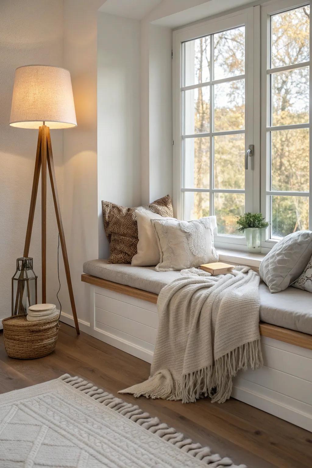 Create the perfect reading nook with layered lighting for ambiance and functionality. 💡 #ReadingCorner #CozyVibes