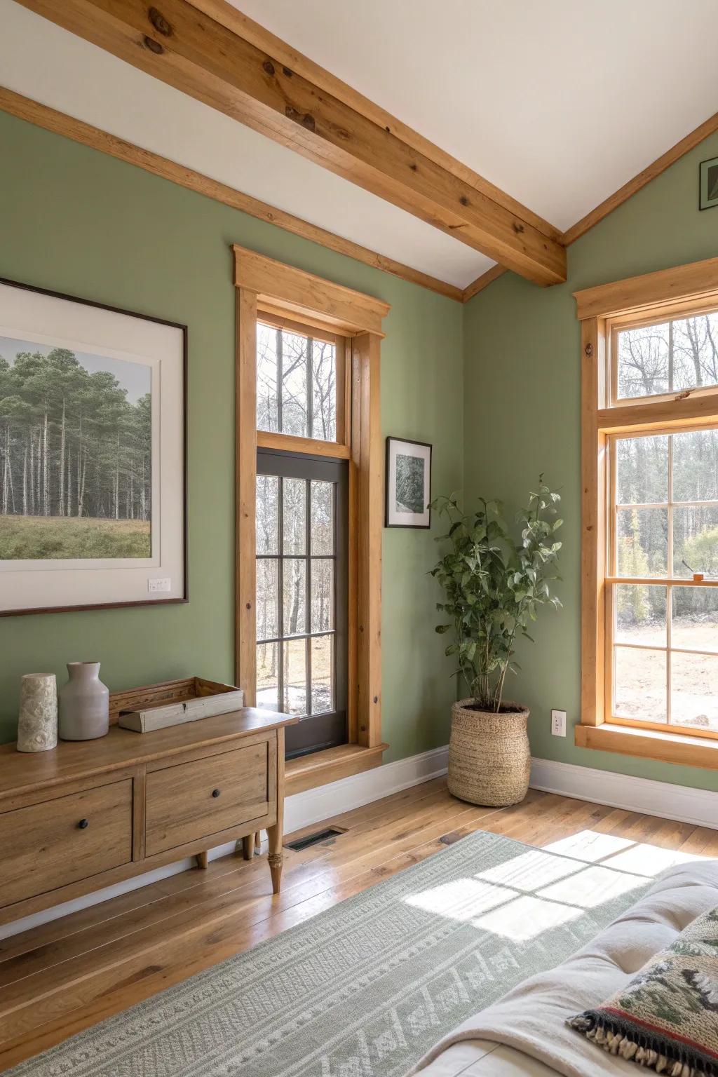 Crown molding frames accent walls for a dynamic, bold statement. 🎨 #AccentWall #BoldInteriors