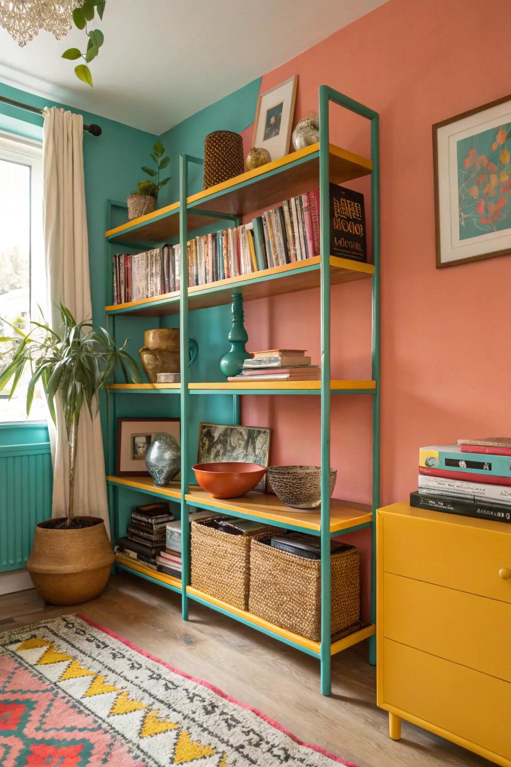 Curate your own gallery with shelves that showcase your artistic flair.