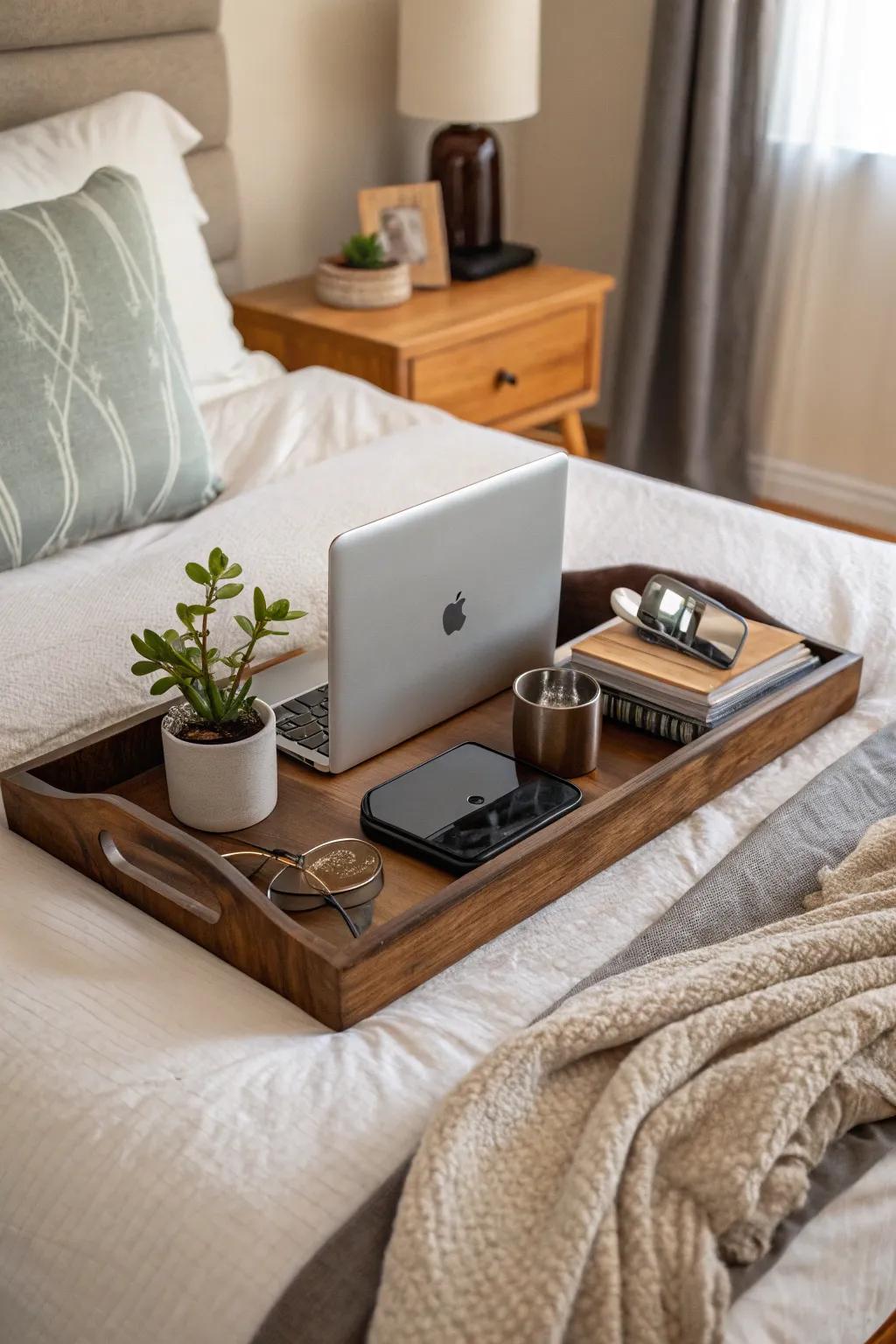 Organize your tech essentials with a sleek and functional setup.