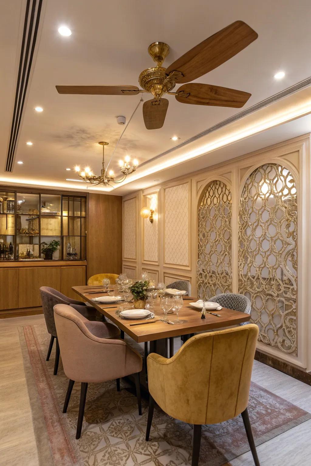 Sleek surprise: A retractable blade ceiling fan that hides away when not in use.