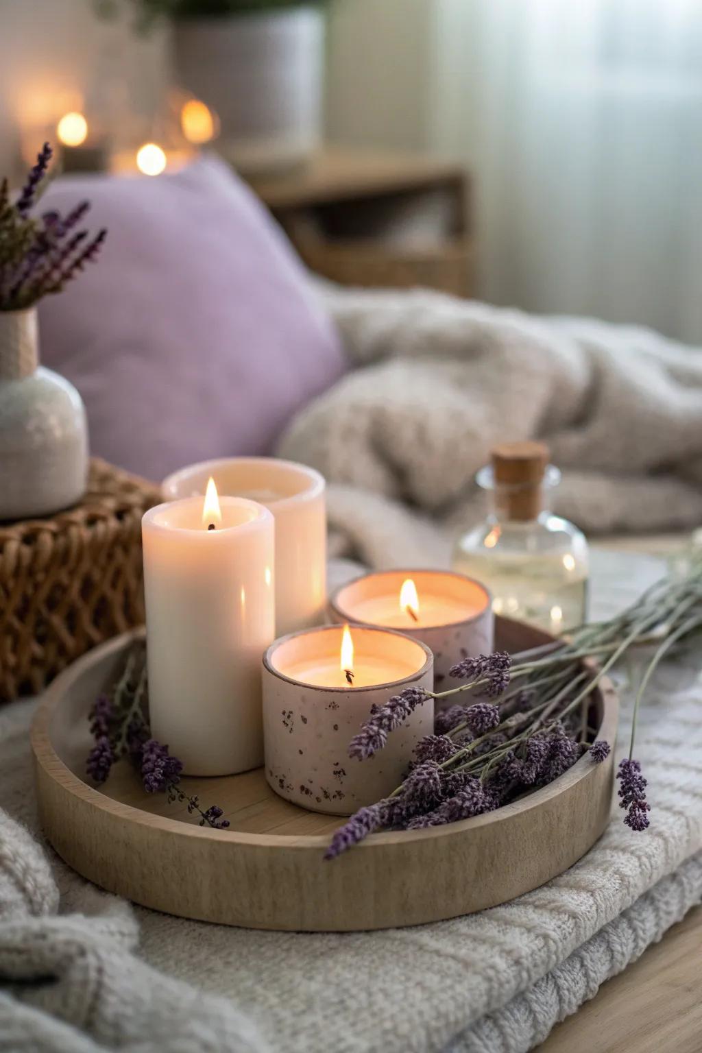 Enhance your home's ambiance with scented candles that soothe and charm. 🕯️ #ScentedCandles #CozyVibes #HomeFragrance