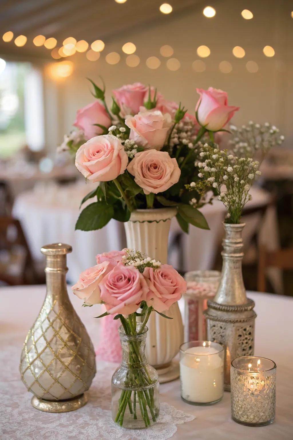 An eclectic mix of vases showcases your personality and creativity.