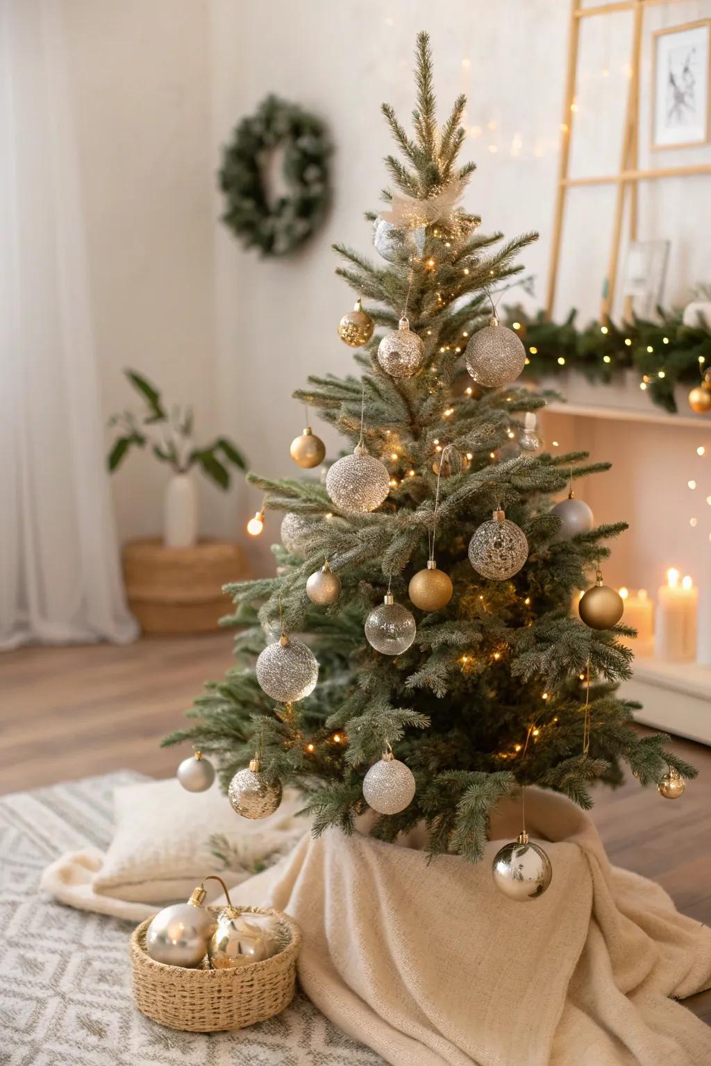 Glass ball ornaments reflect light beautifully, adding classic elegance to your tree.