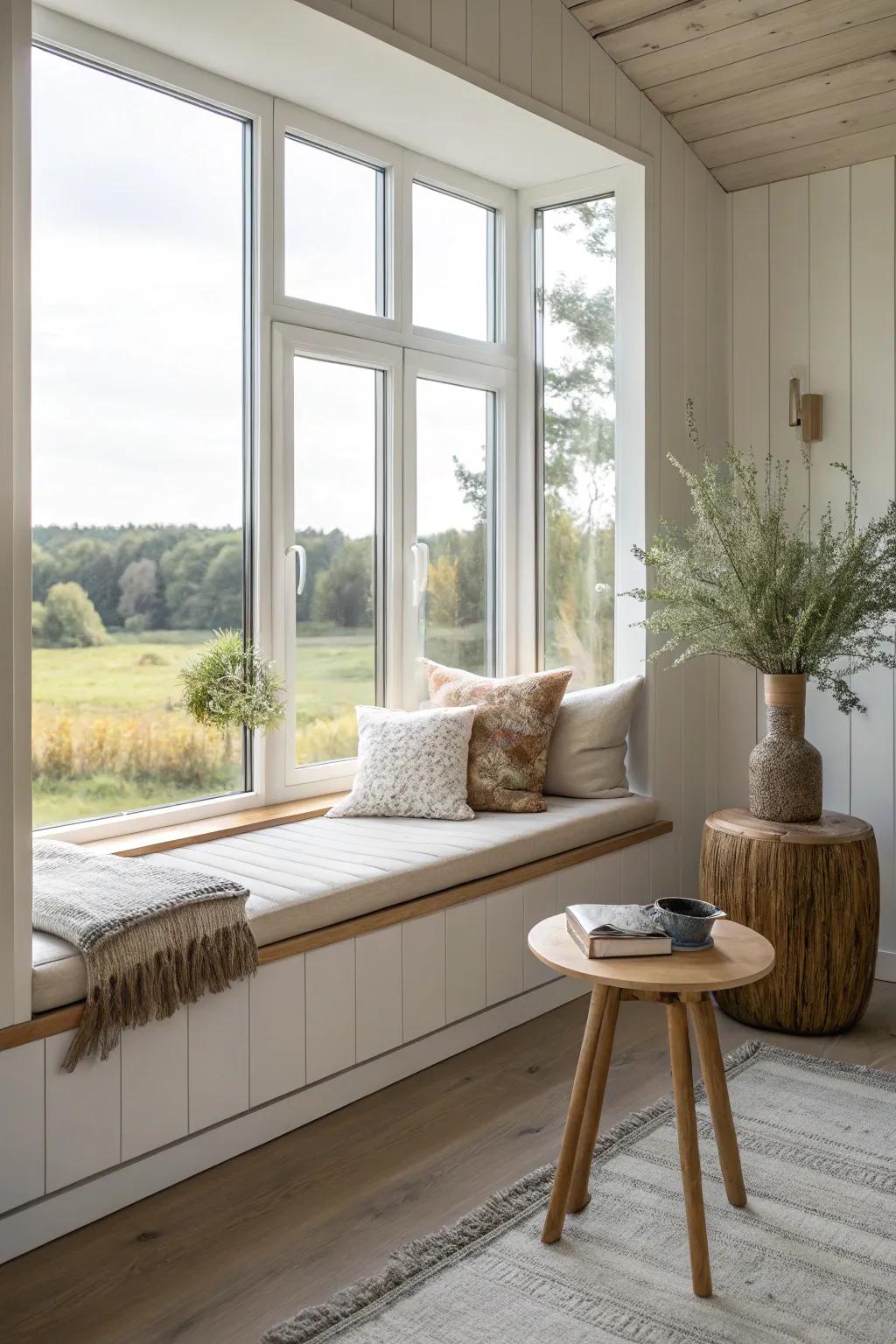 Simplicity at its finest with this minimalist window seat design.
