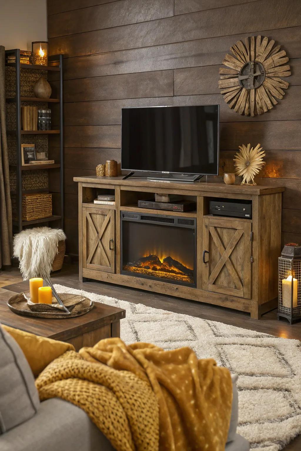 Experience the best of both worlds with an integrated electric fireplace TV stand that offers warmth and style.