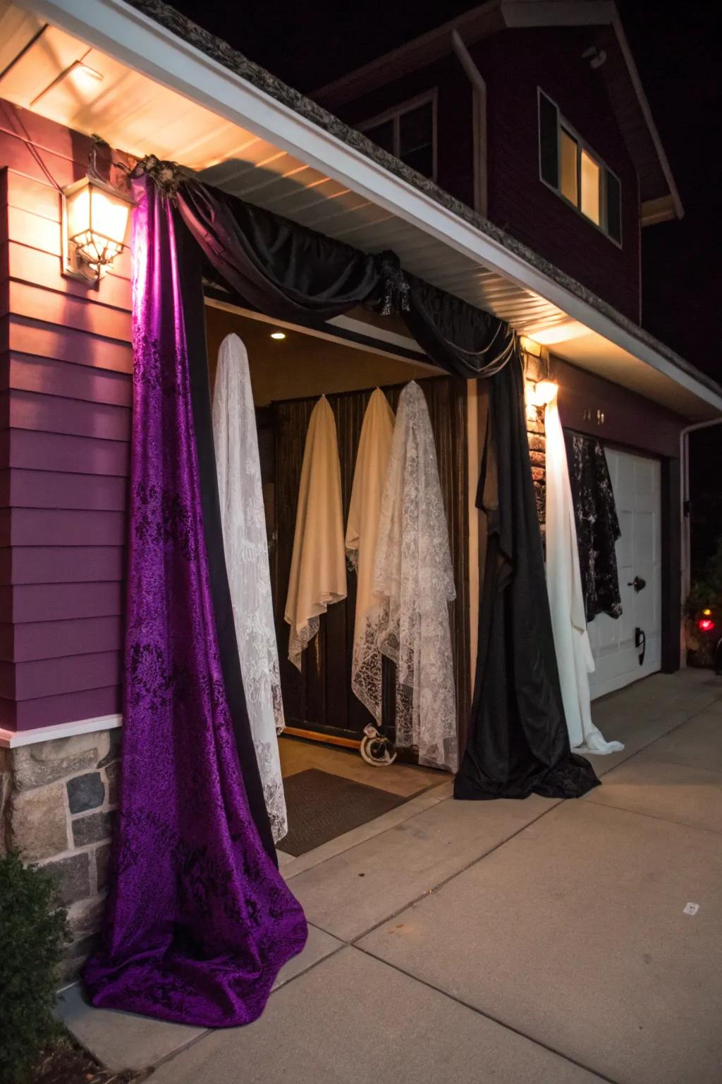 Create an entrance that beckons guests into a world of Halloween chills and thrills!