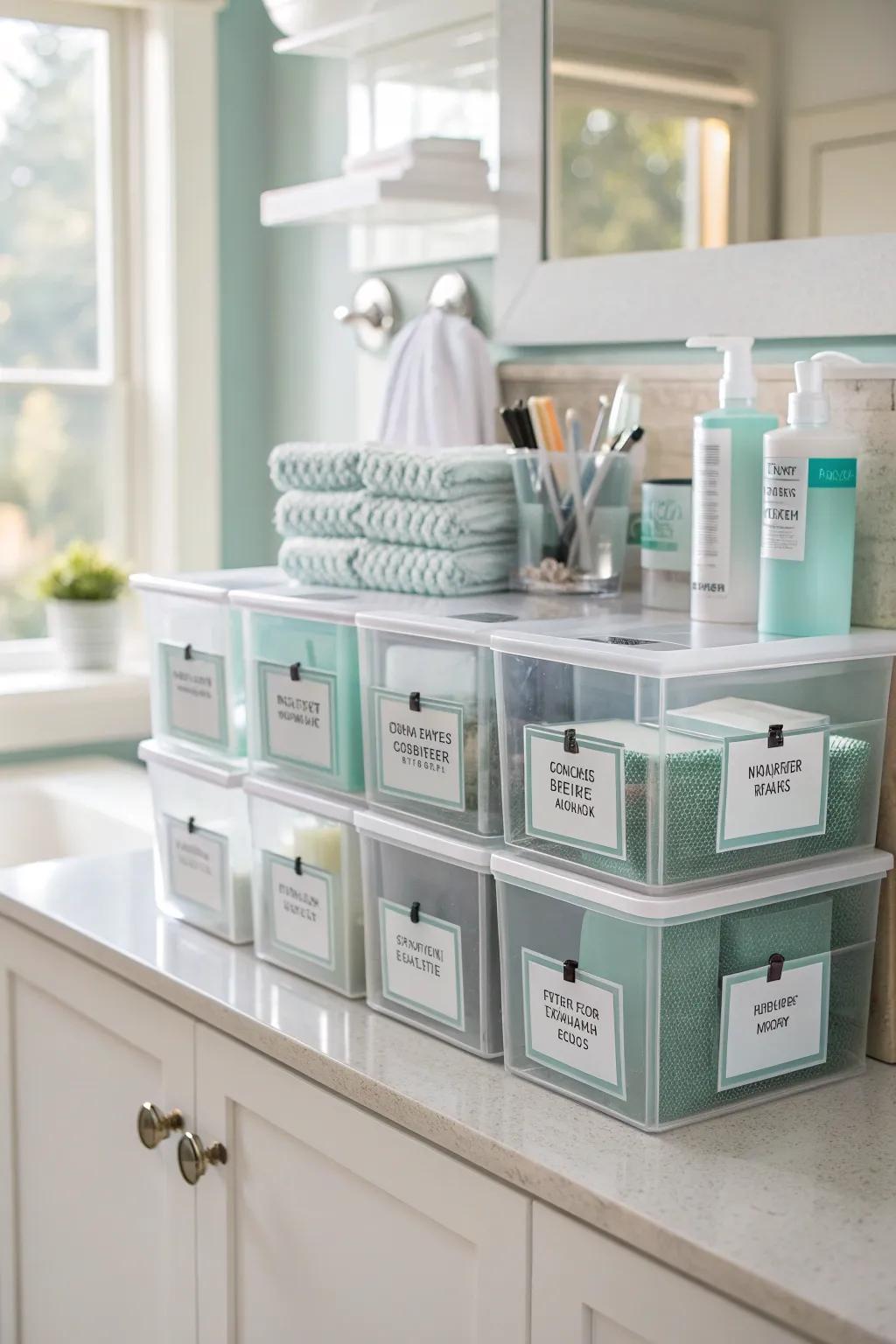 Clear bins make finding your medicine as easy as a Sunday morning.