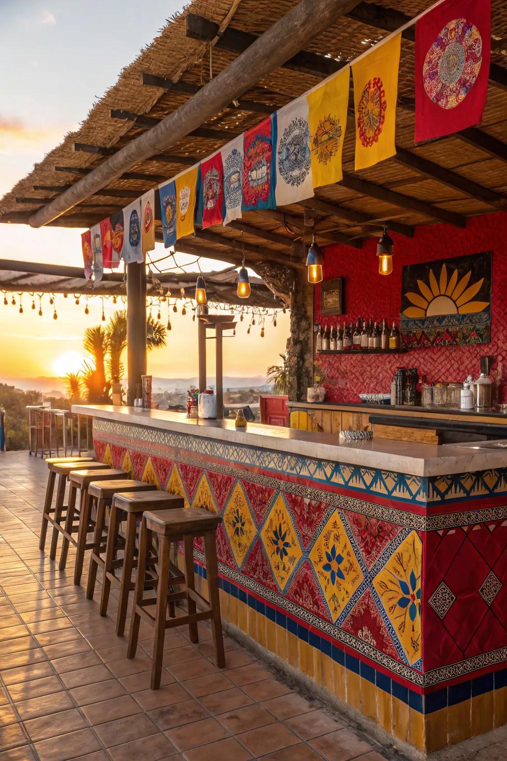 Brighten your bar with bold hues and bring a slice of Mexican sunshine indoors.