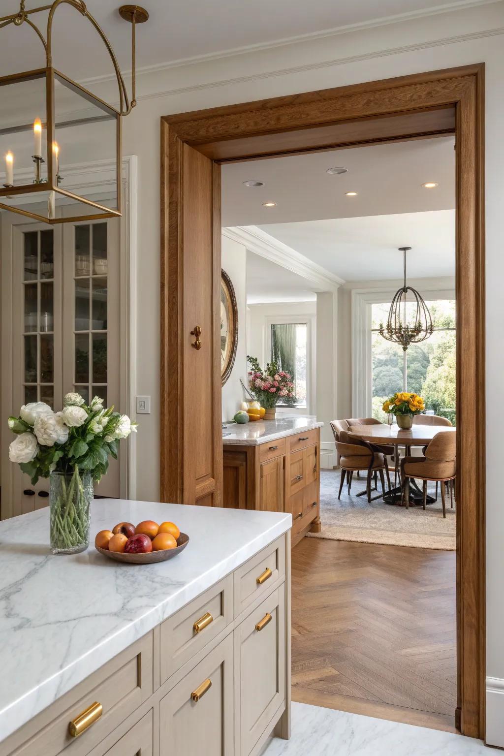 Open up your kitchen to create a seamless, inviting space for socializing and dining. #OpenConcept #HomeDesign