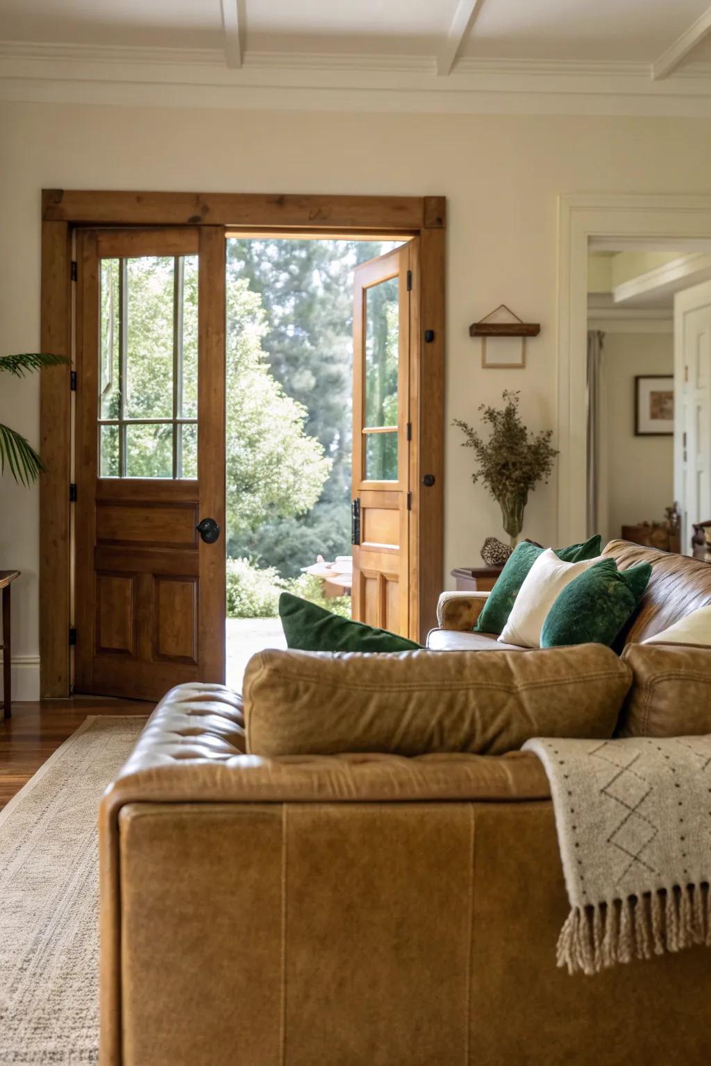 Use furniture like a sofa to define your entry space effortlessly. #LivingRoomDesign #EntrywayIdeas