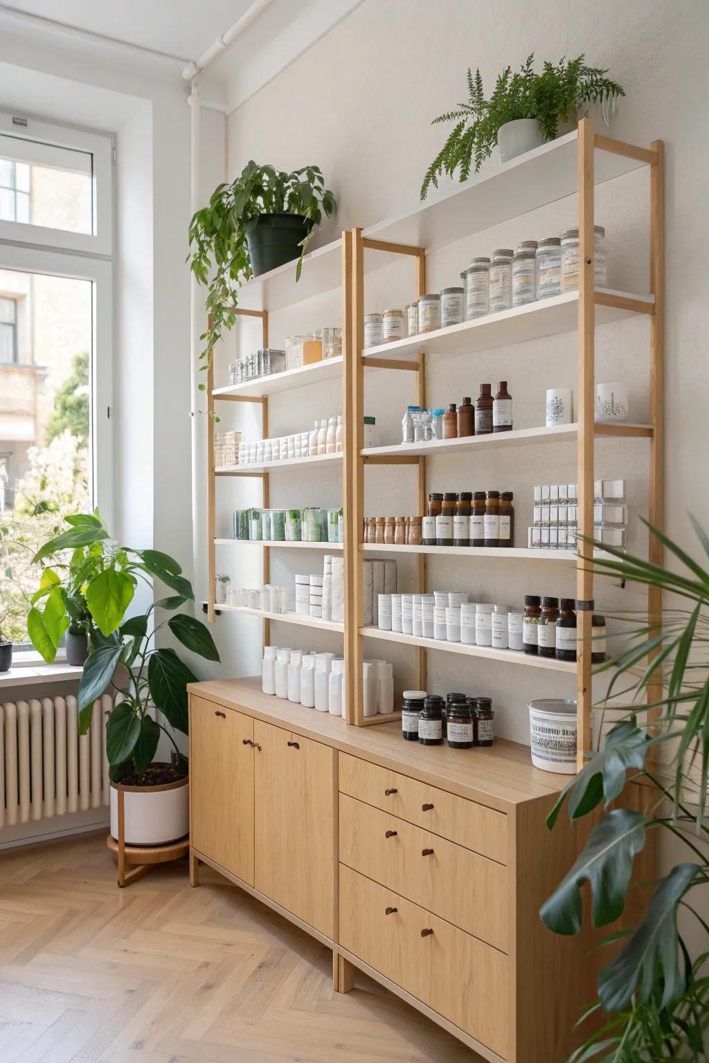 Embrace adjustable shelving to create a tailored storage solution that grows with your needs.