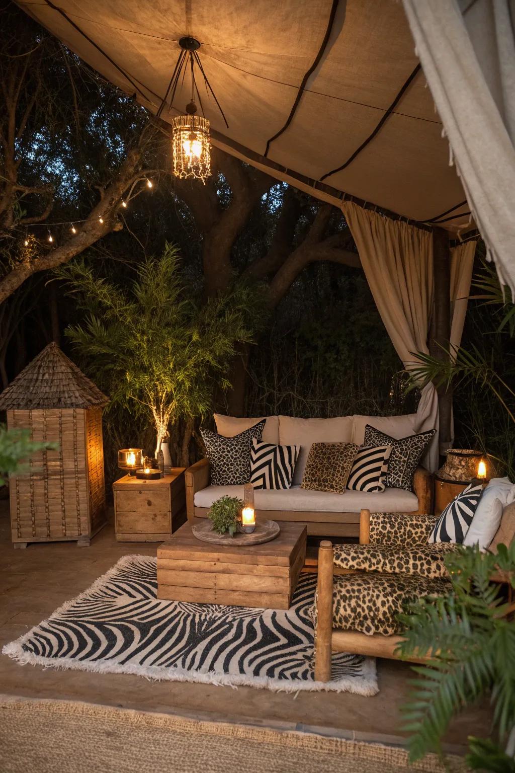 Add a touch of the wild with bold animal prints that enliven any room.