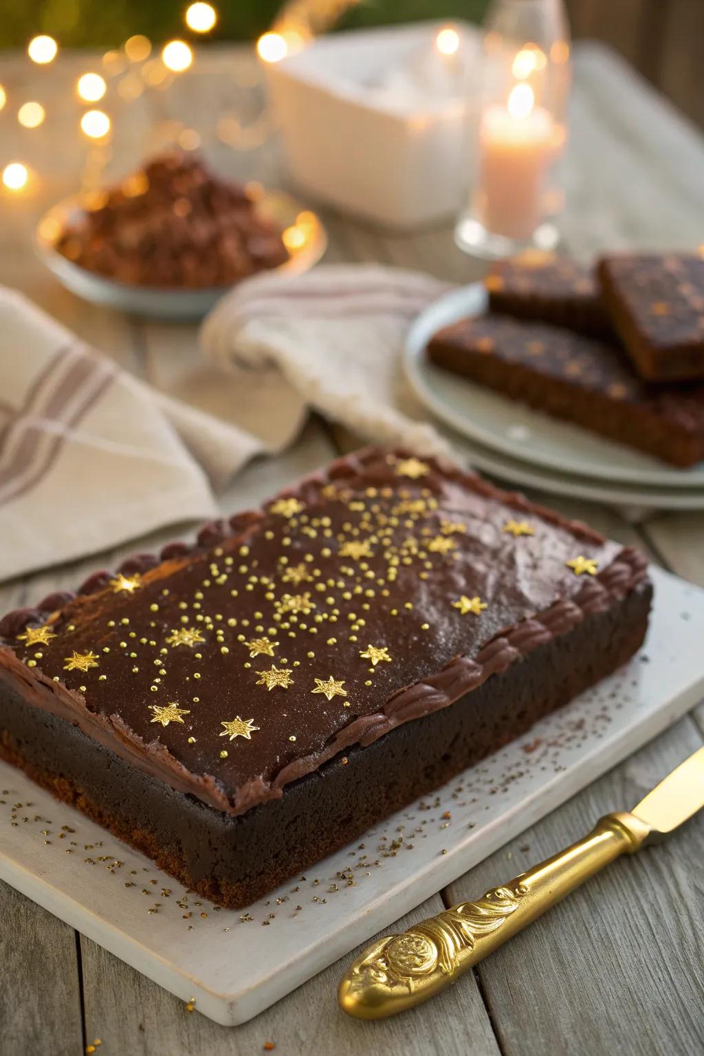 Make your cake sparkle with a touch of edible glitter. #SparklingDessert #GlamCake ✨