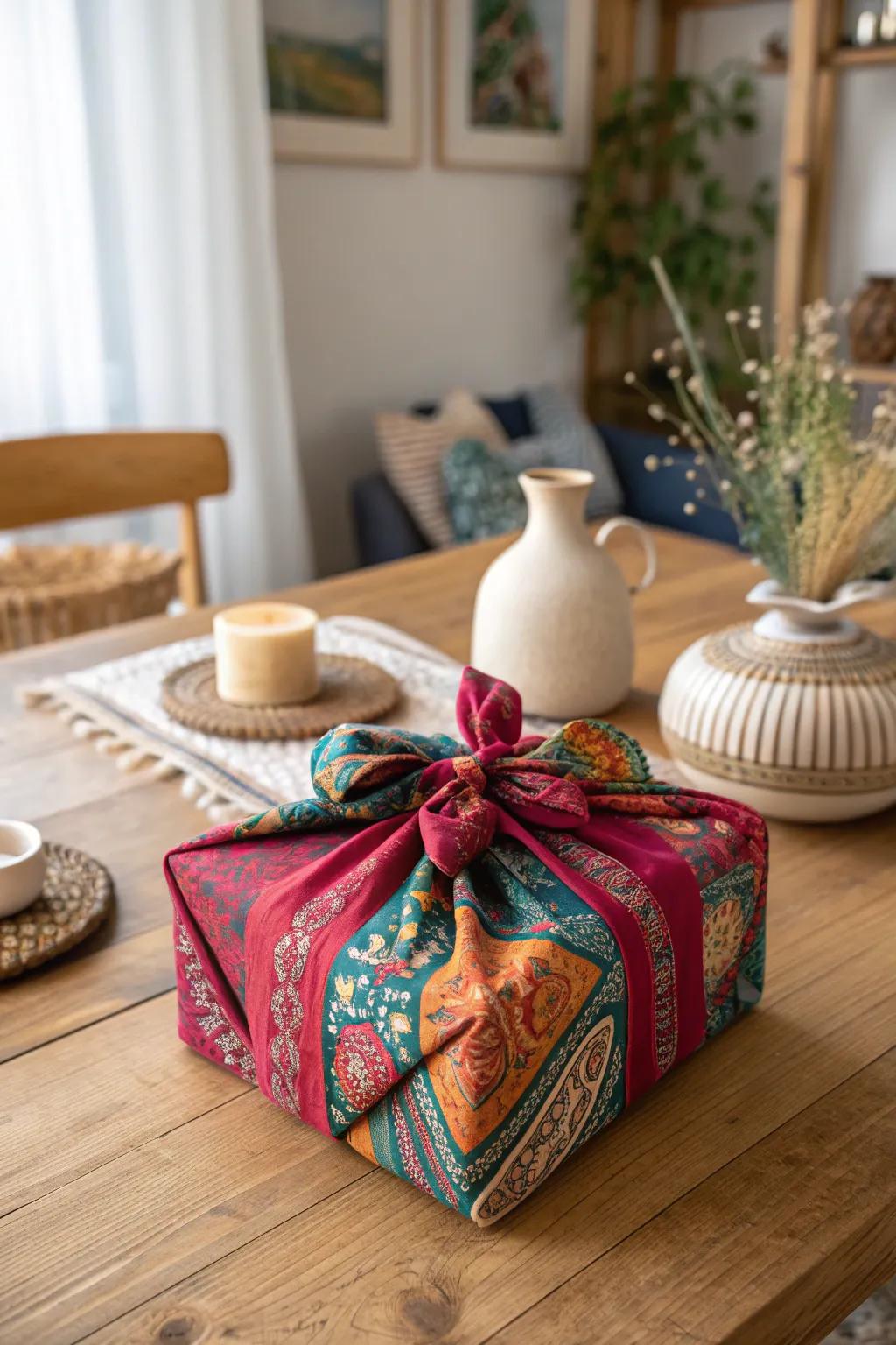 Wrap your gifts in style with these beautiful and sustainable fabric wraps.