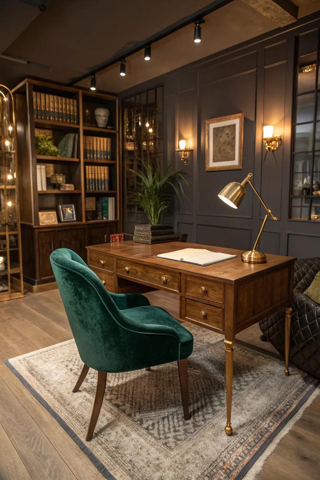 Elevate your loft office with luxurious touches that enhance both style and comfort.