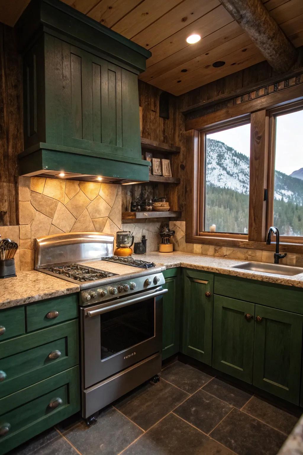Embrace sustainability with energy-efficient appliances, blending style with eco-conscious living. 🌱 #SustainableLiving #EcoFriendly #ModernCabin