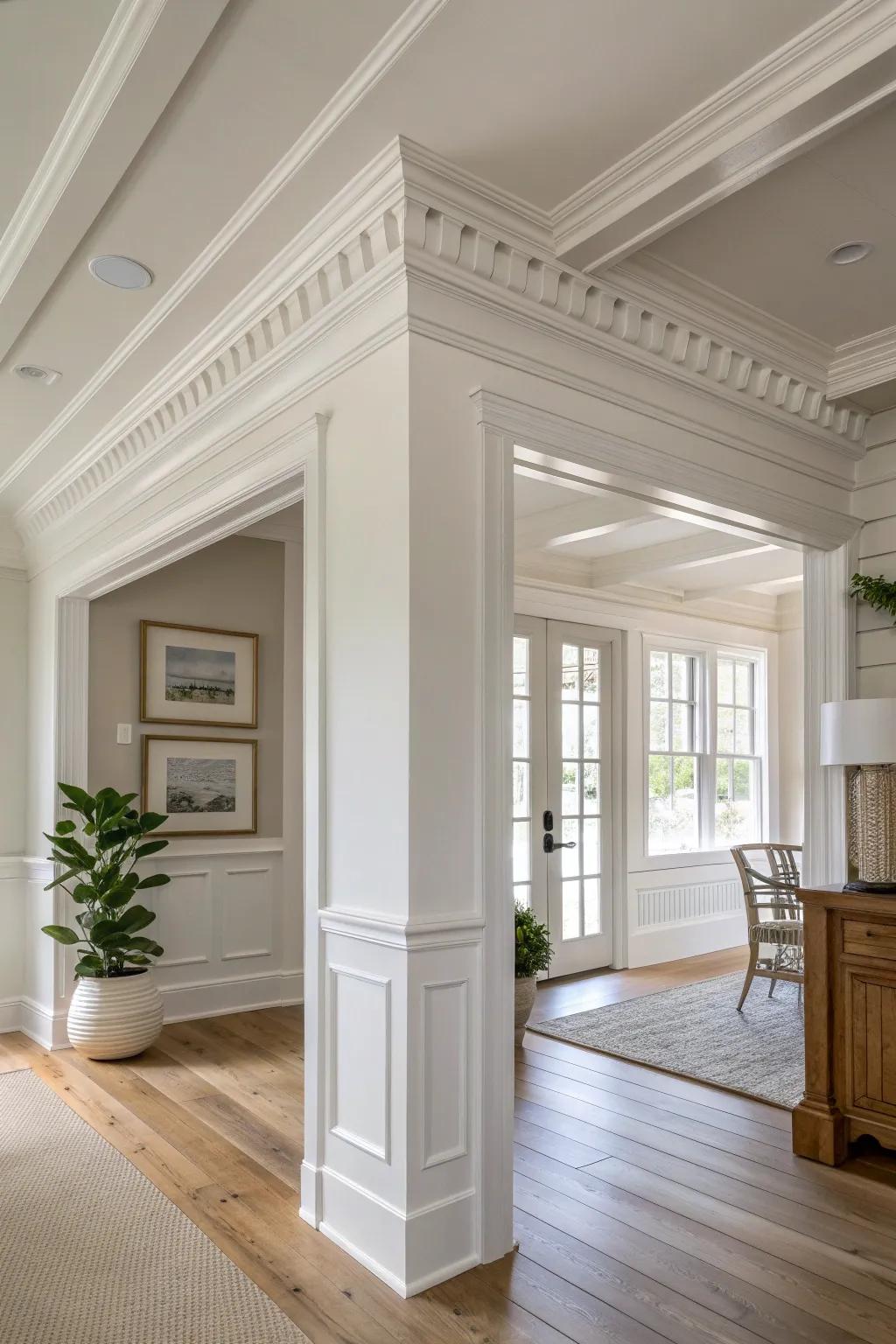 Embrace the airy elegance of white and neutral hues for a timeless farmhouse look.