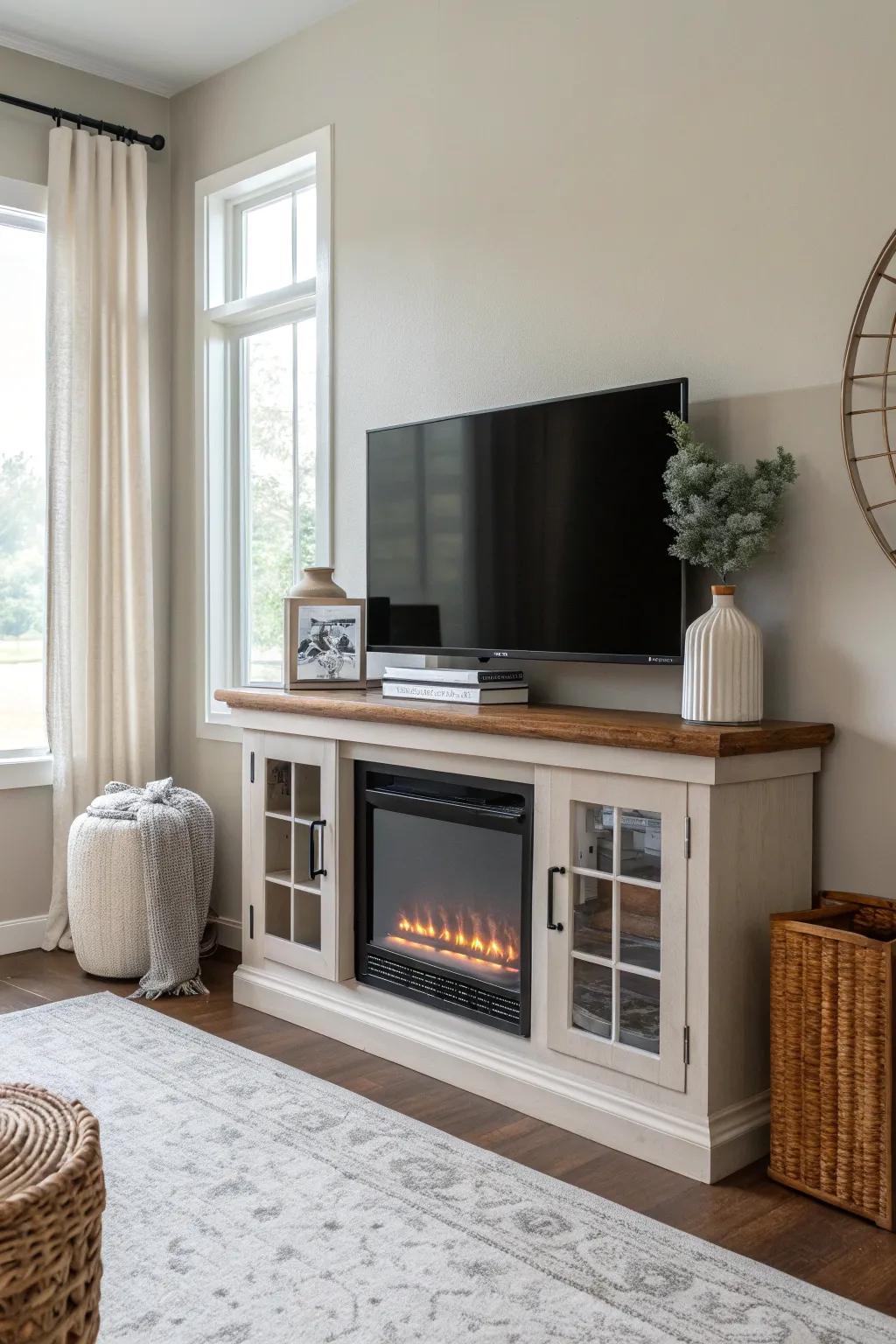 Achieve a contemporary look with a sleek TV stand design that complements any modern interior.