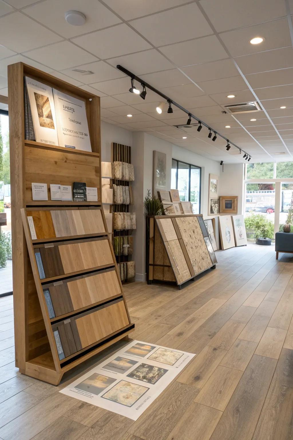 Experience the touch and feel of diverse flooring styles, all at your fingertips.
