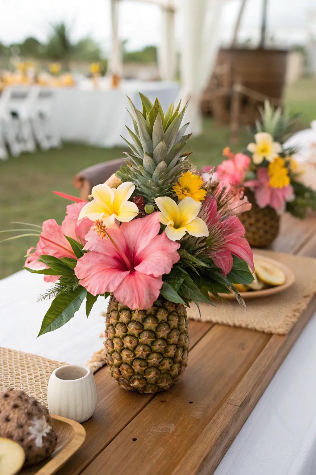 Brighten your party with stunning floral arrangements. These vibrant blooms are sure to captivate your guests!