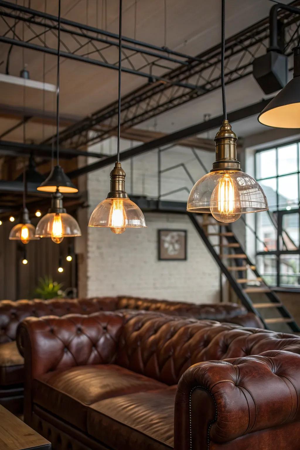 Achieve a chic urban loft look with industrial pendant lights that make a statement.