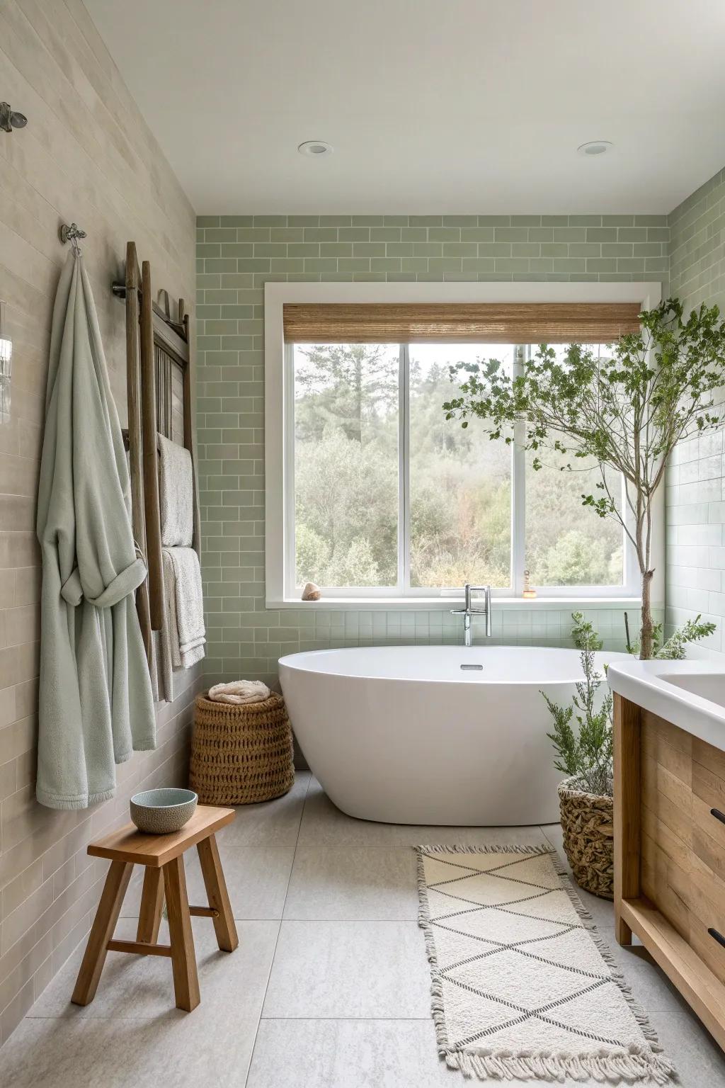 Freestanding tubs offer a luxurious focal point in your modern bathroom. 🛁✨ #BathroomInspiration #DesignElegance